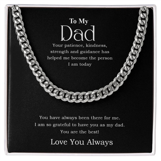 To My Dad | Love You Always - Cuban Link Chain